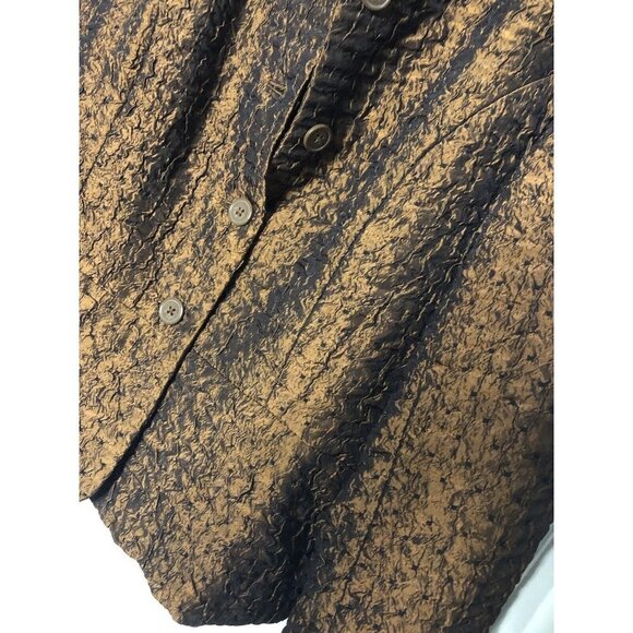 coldwater creek jacket medium Quilted Bronze Casual Lightweight Button Down - Picture 7 of 11